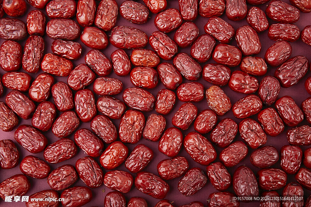 饱满红枣特写