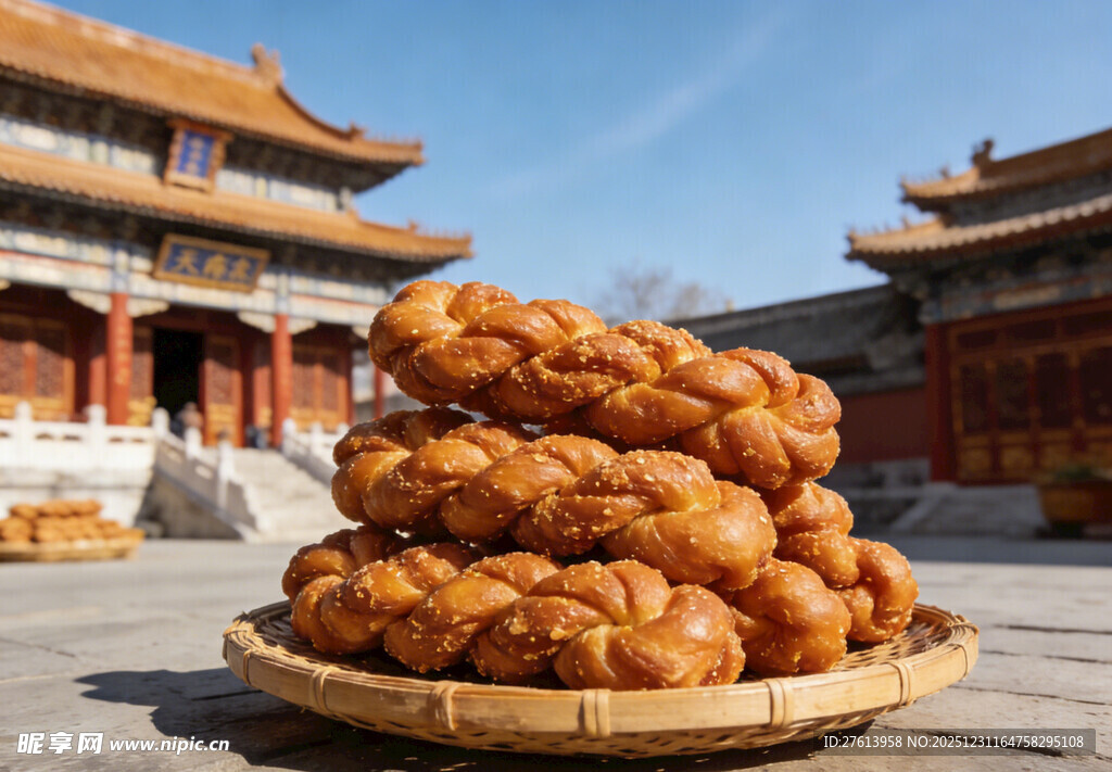 古建前的传统大麻花