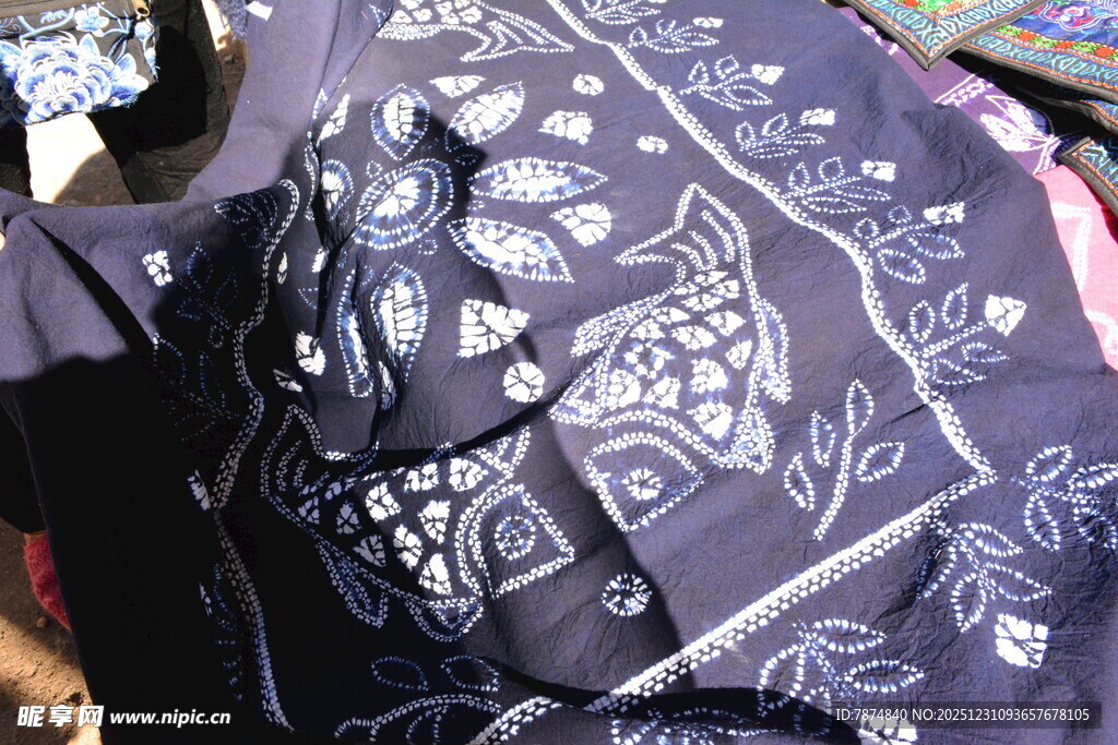 复古风印花图案布料