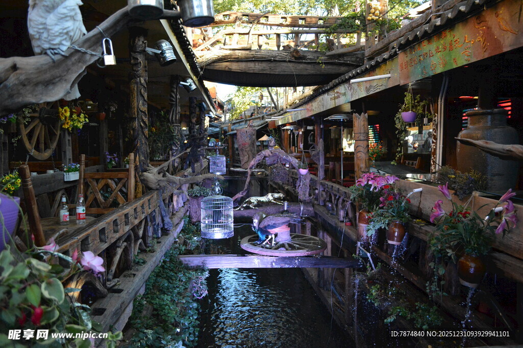 古色古香的水乡小巷景观