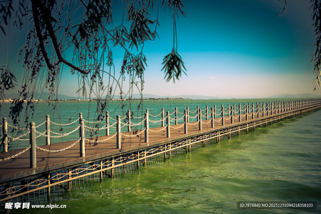 海边木栈道风景