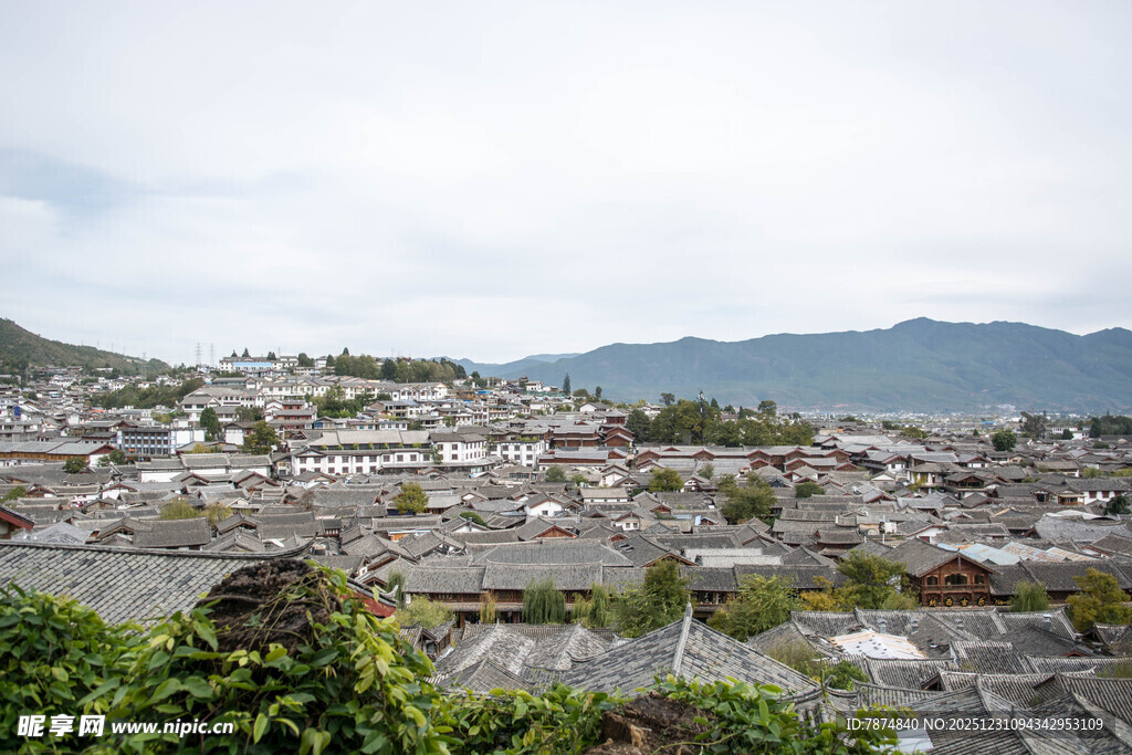 丽江古城全景风光