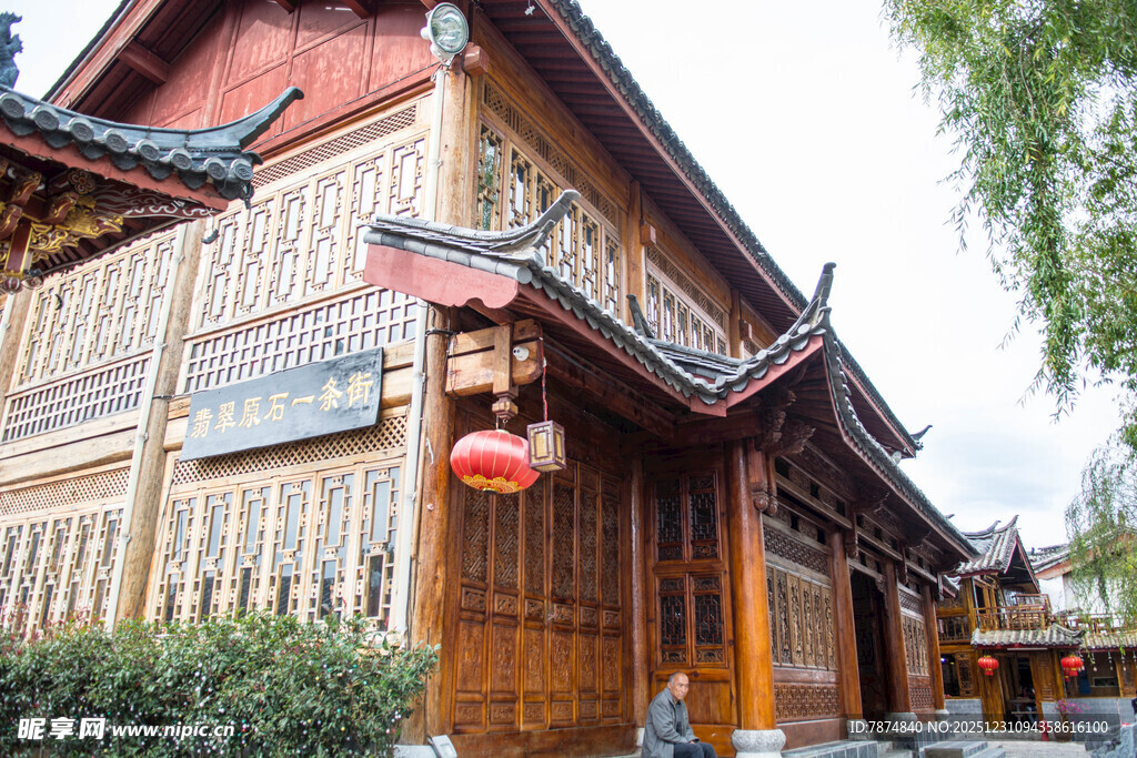 中式传统古建筑外观景致