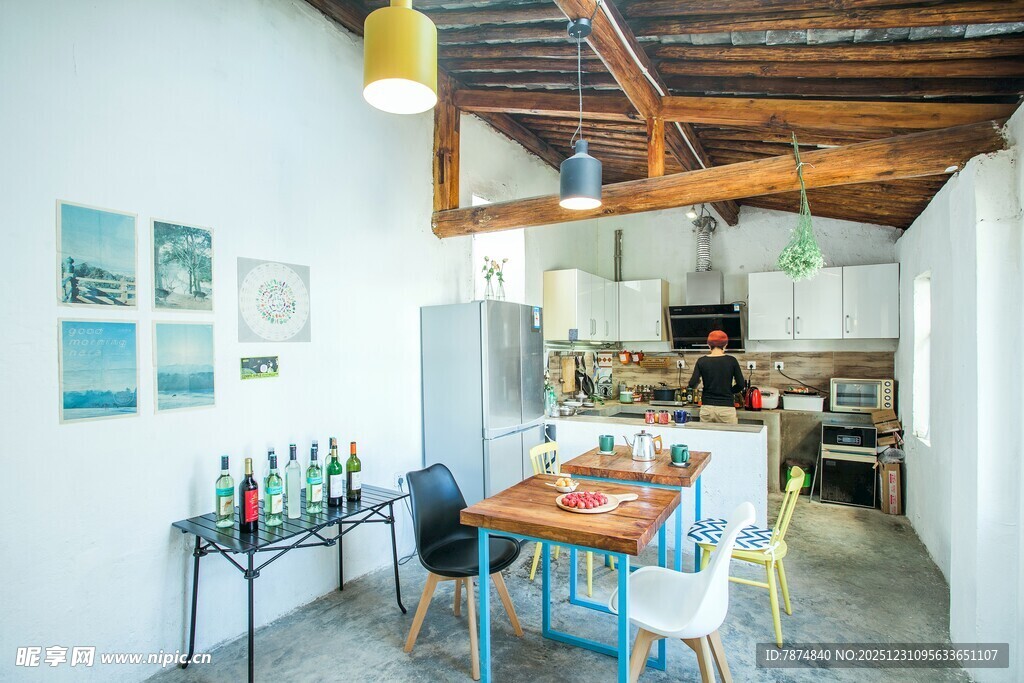 简约清新风的开放式家居空间