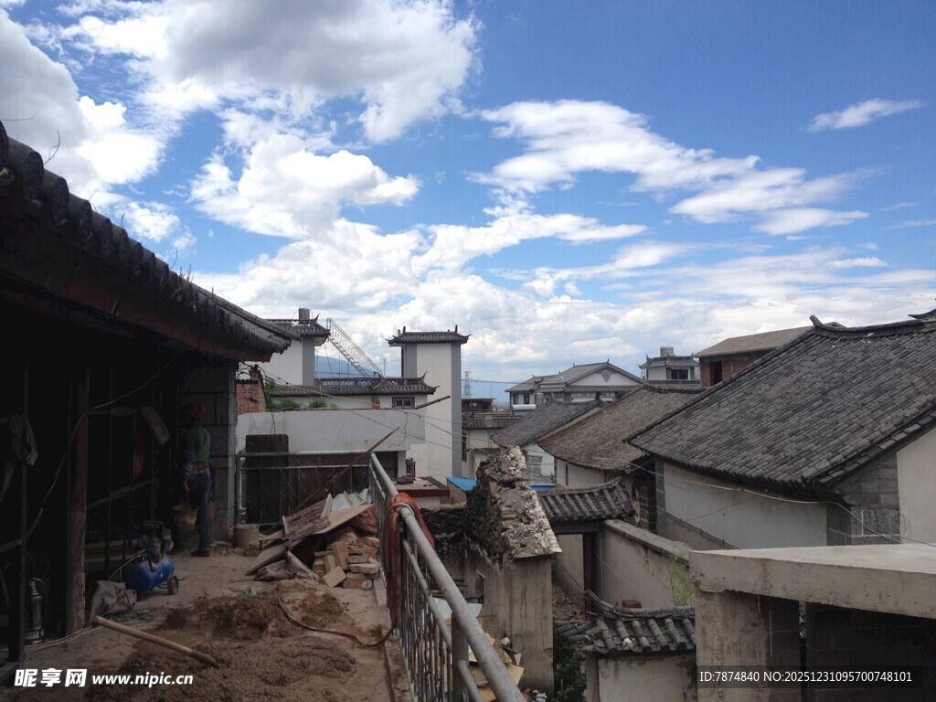 古村落屋顶风景