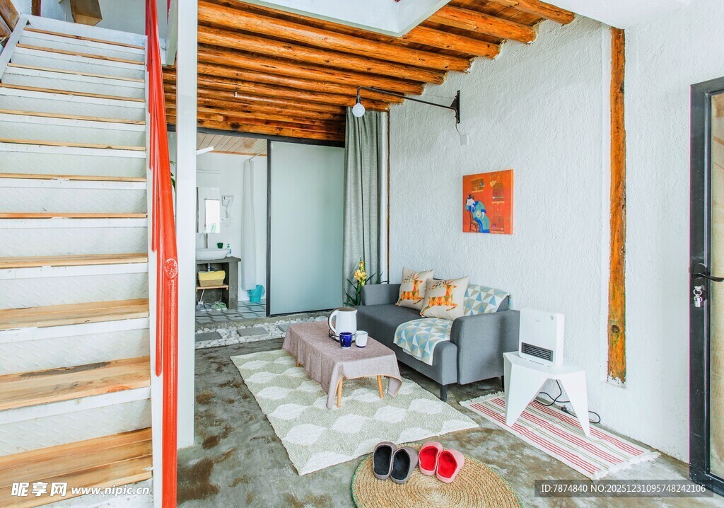 现代简约风室内楼梯一角