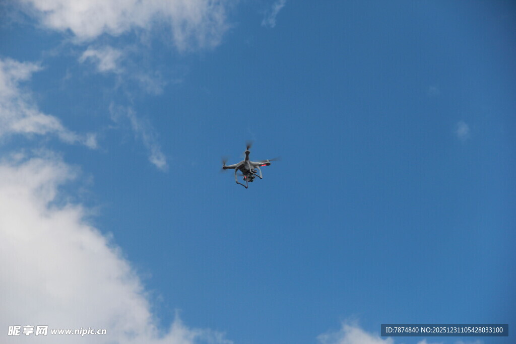 蓝天中翱翔的飞机
