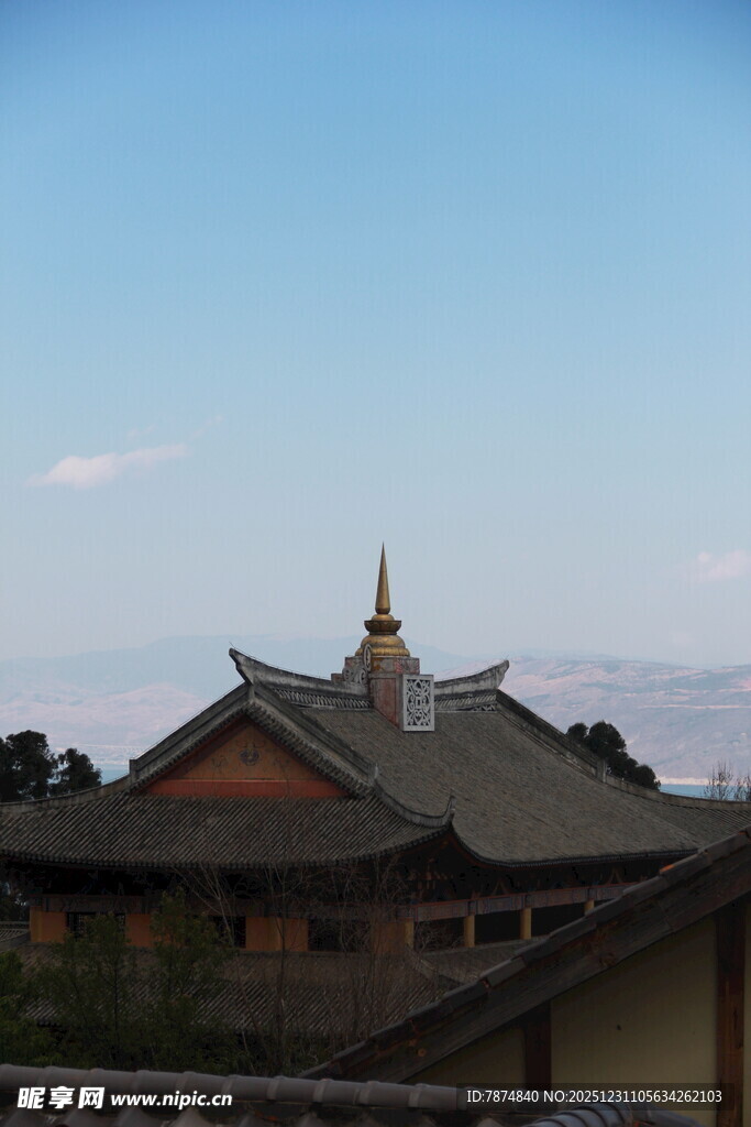 古雅中式建筑 屋顶风光