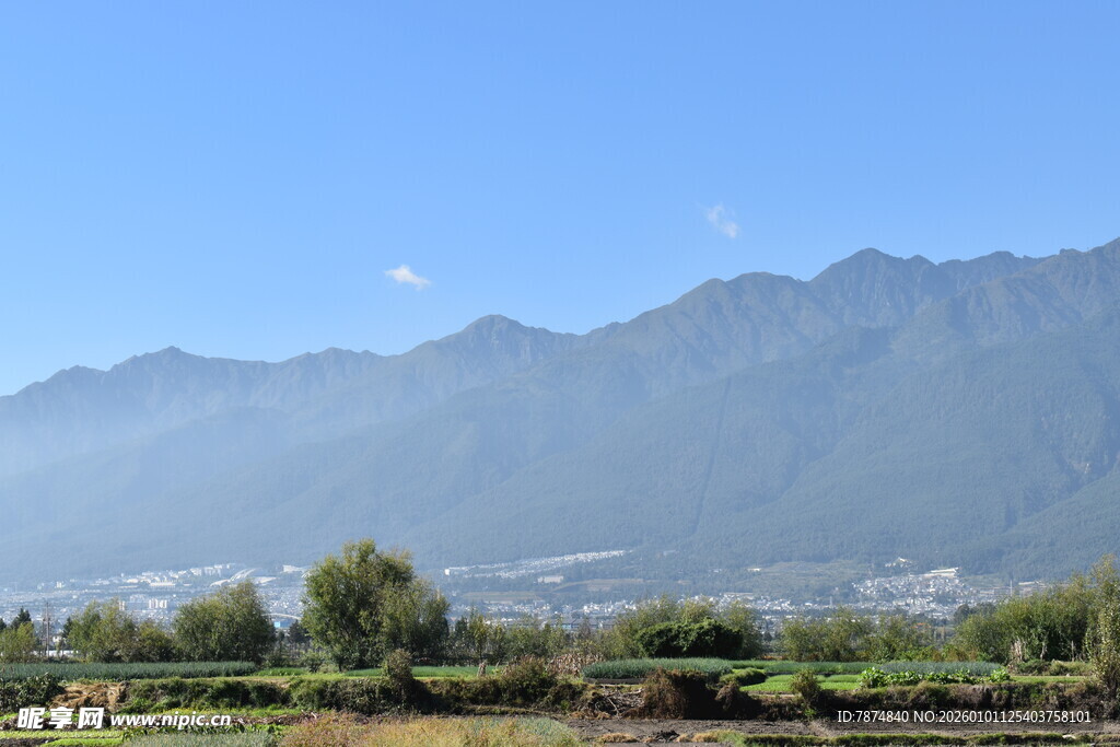 远山近景田园风光美景