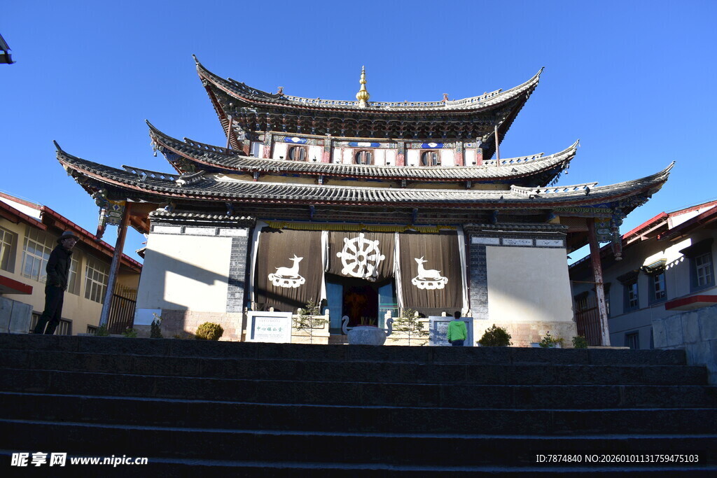 中式古建筑庙宇景观