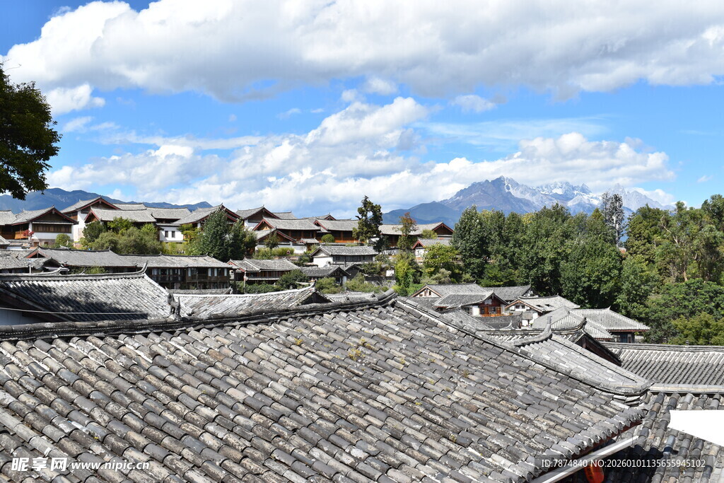 古村落屋顶风光