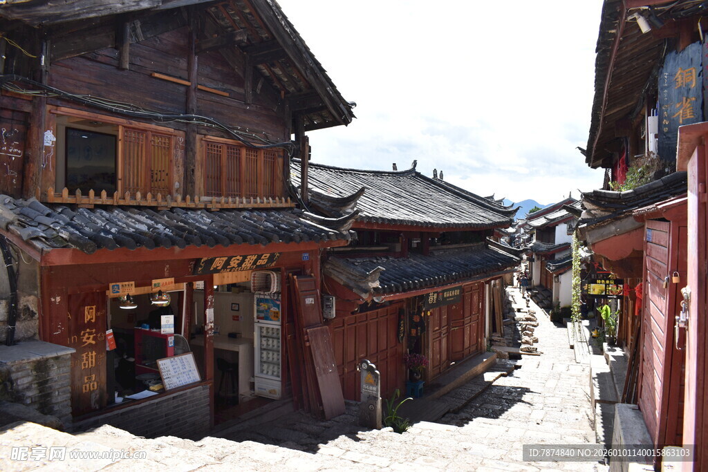 古雅日式木屋街道景象