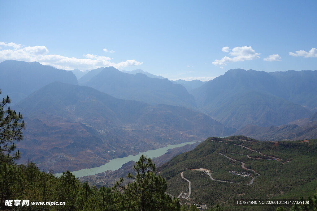 壮丽山脉自然风光景致