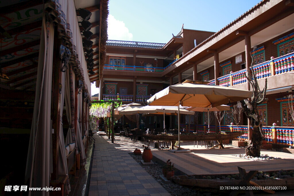 古色古香庭院建筑景观