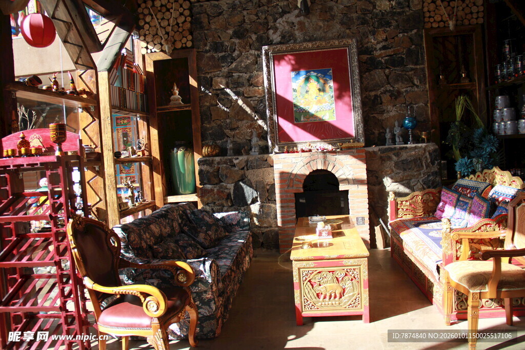 复古风室内装饰角落