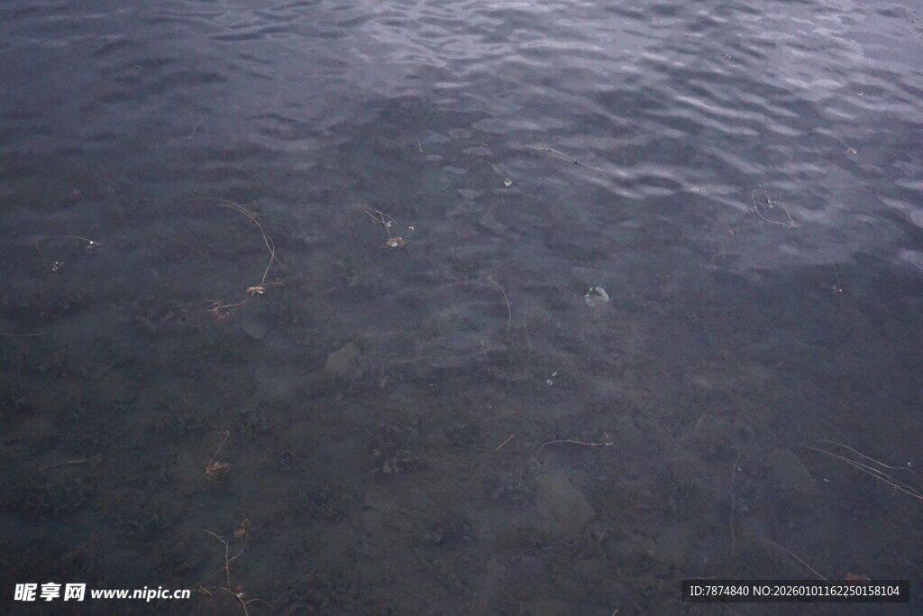 平静水面的自然纹理