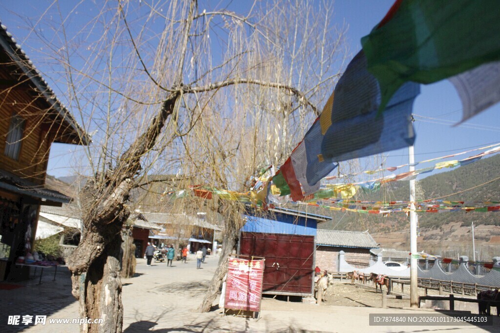 藏区街道风景