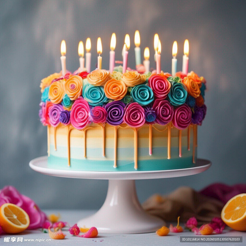 鲜花生日蛋糕