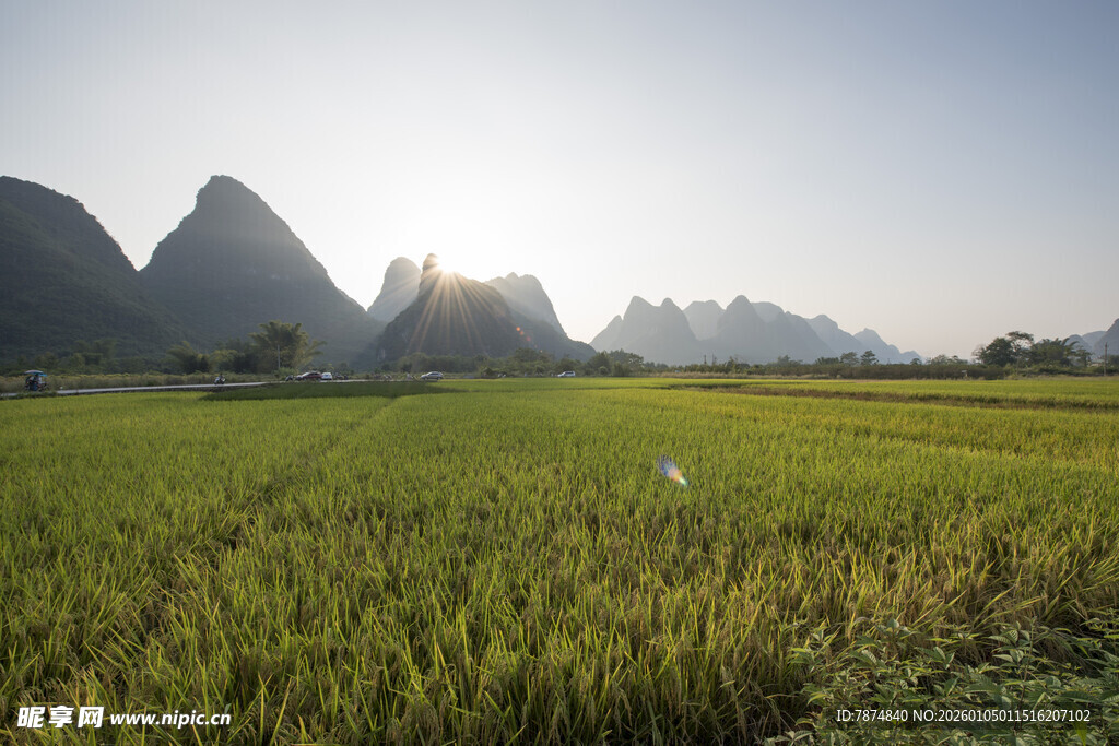 田园山水间的美丽风光