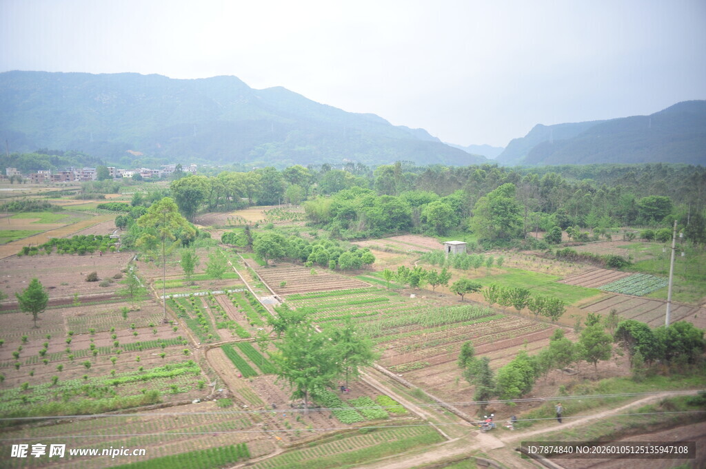 田园风光俯瞰图