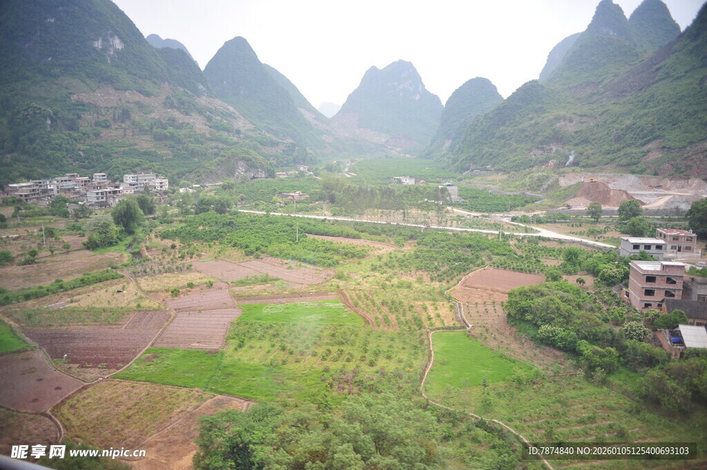 山间田园风光美景
