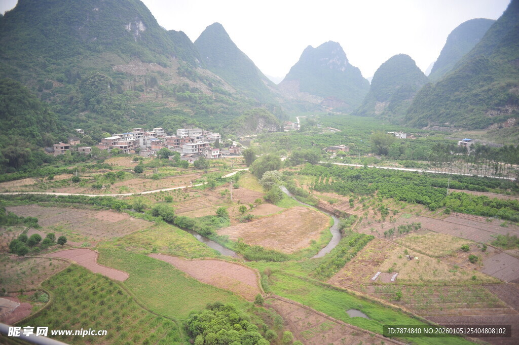山间田园风光美景