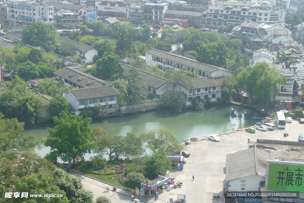 江南水乡俯瞰美景