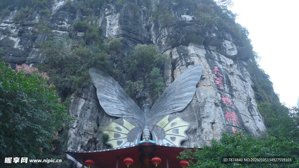 巨型蝴蝶翅膀景观