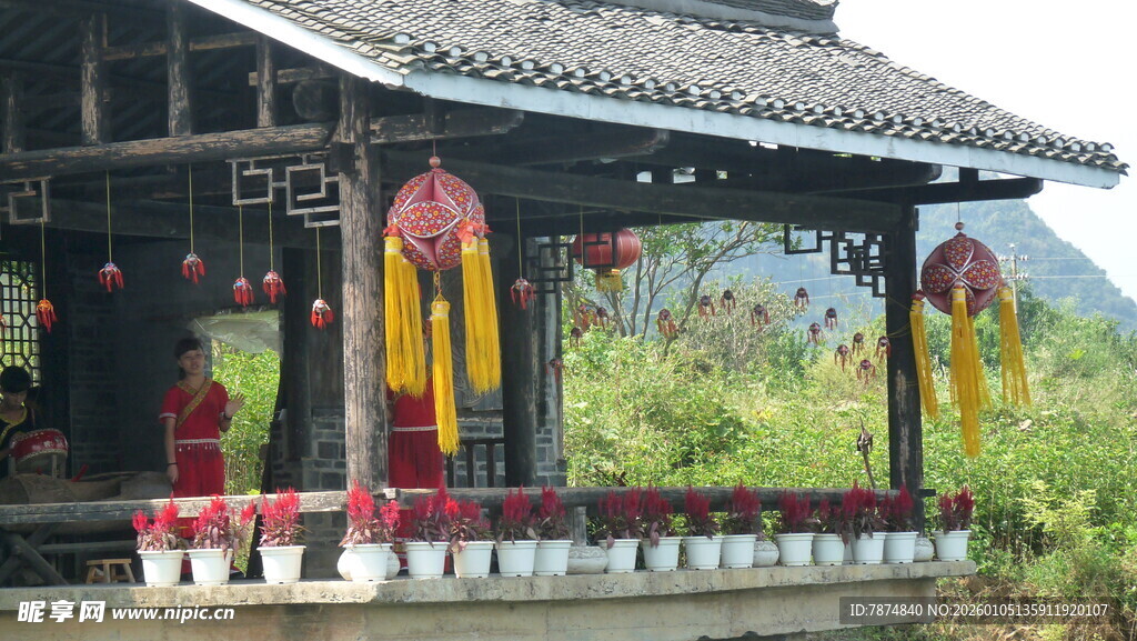 传统侗族建筑装饰景观