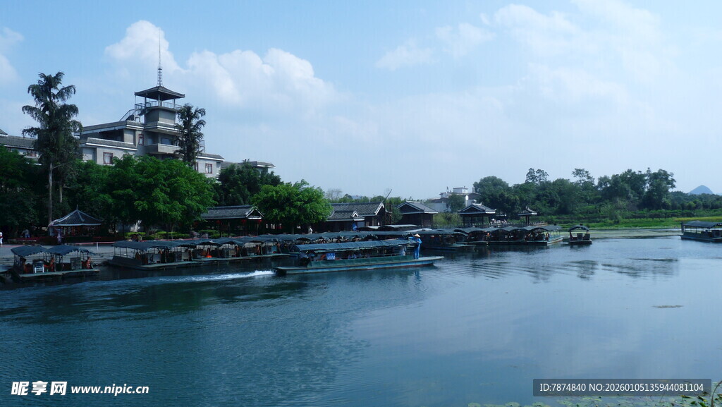 湖畔古景 宁静水乡风光