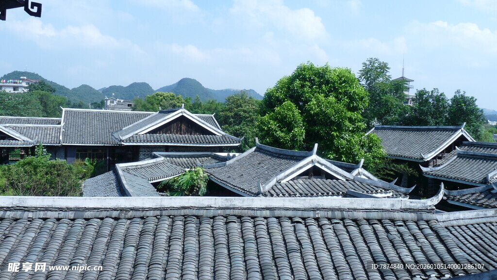 古村落屋顶景观
