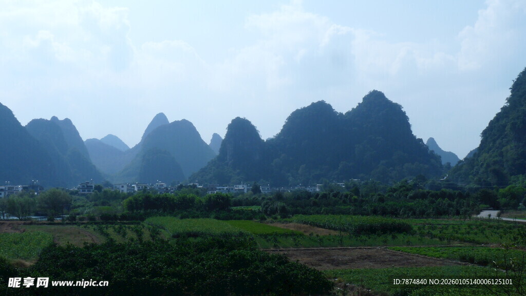 秀丽山水田园风光