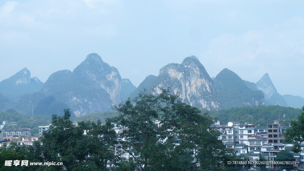 桂林山水城市风光