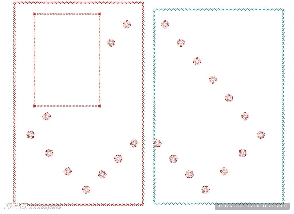 简易边框花边图案