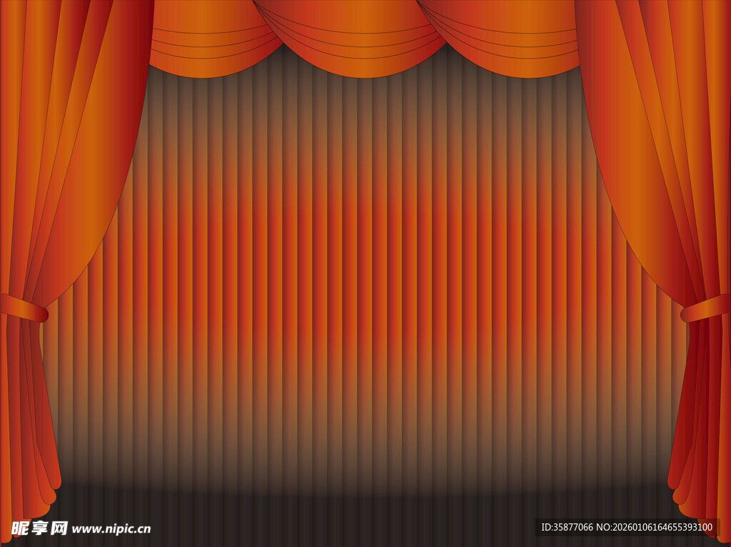 红色舞台幕布背景