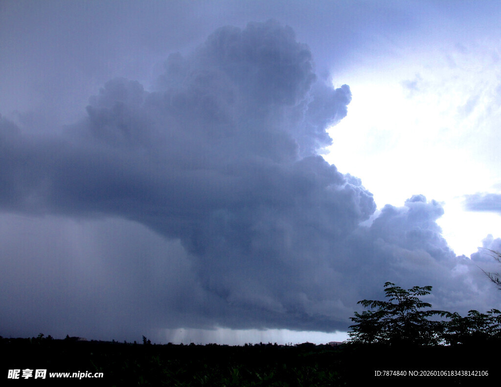乌云密布的阴沉天空