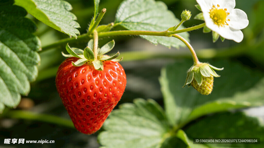 鲜红草莓