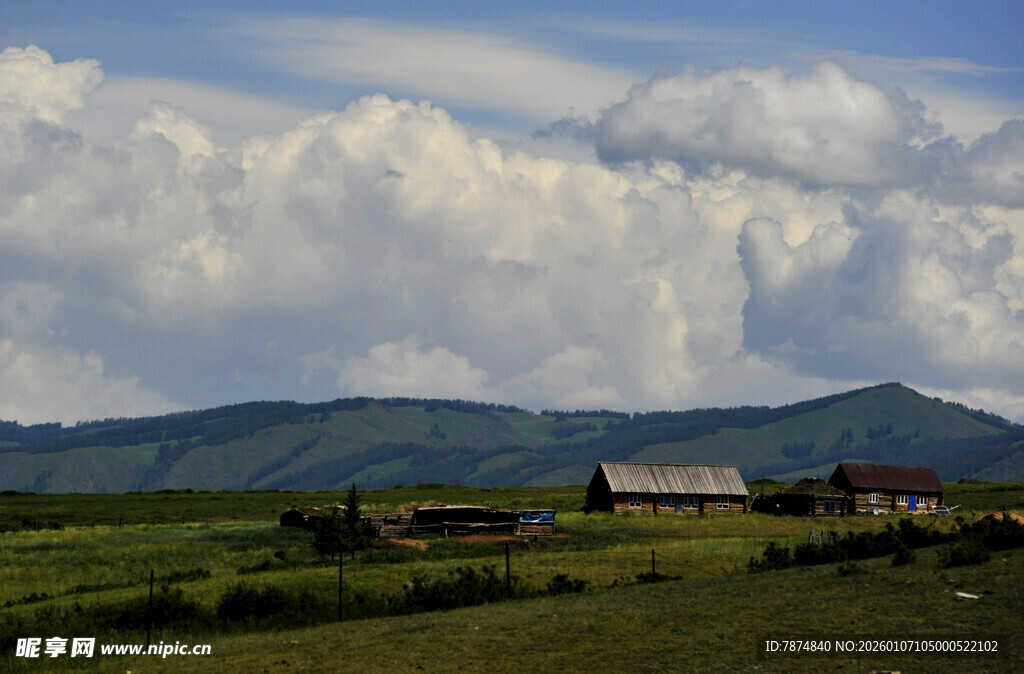 草原乡村美景
