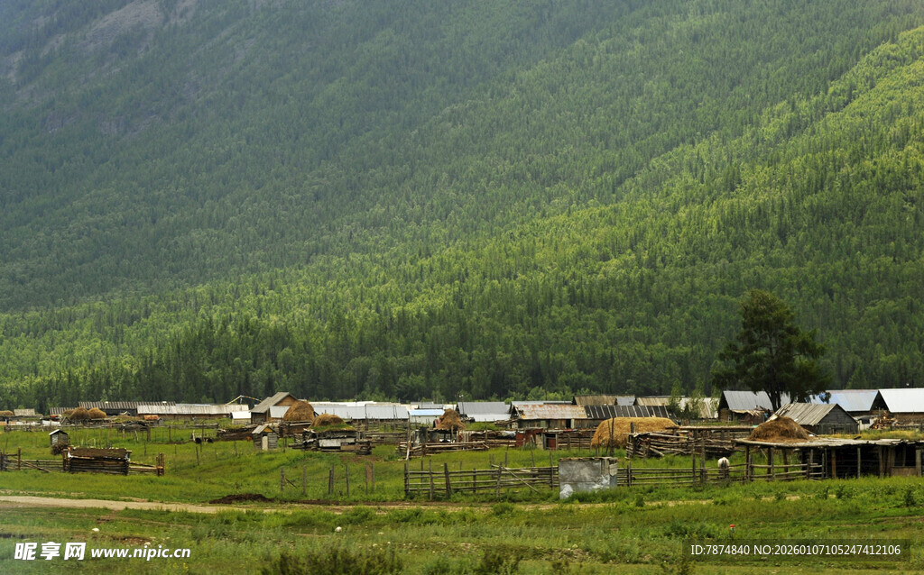 山间村落 静谧田园风光