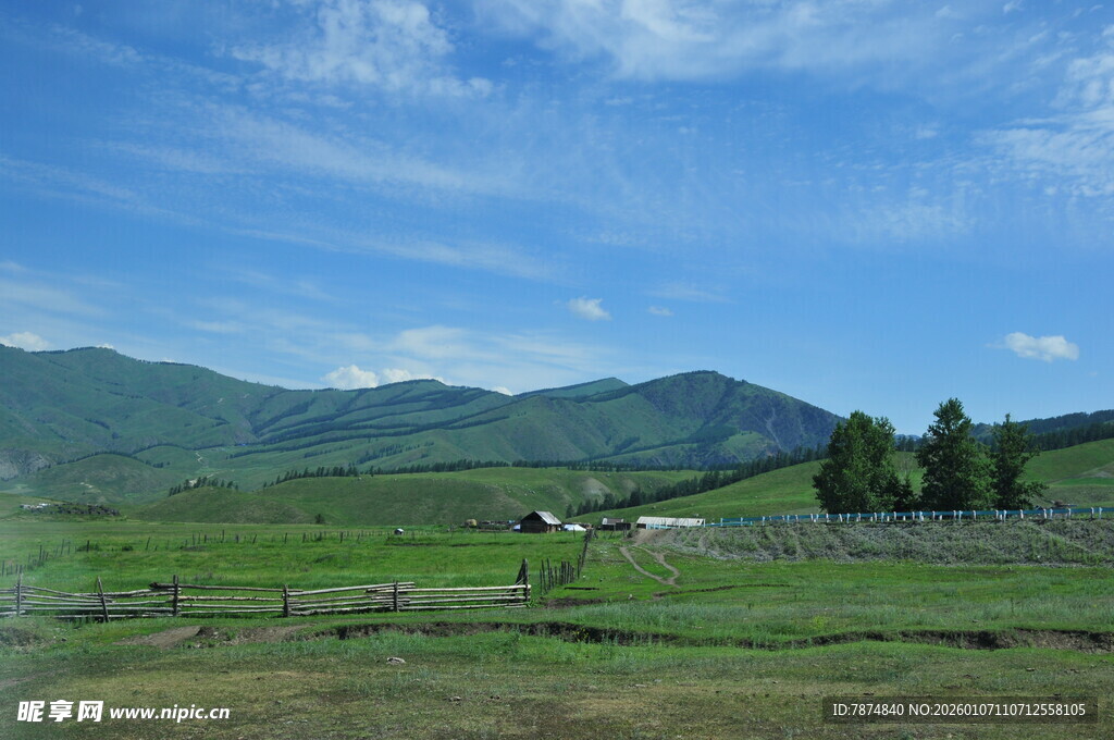 田园风光 远山近景绿意浓