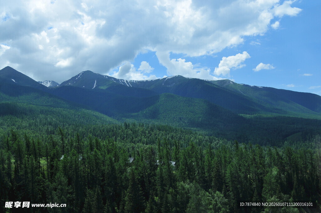 青山林海间的壮美风光