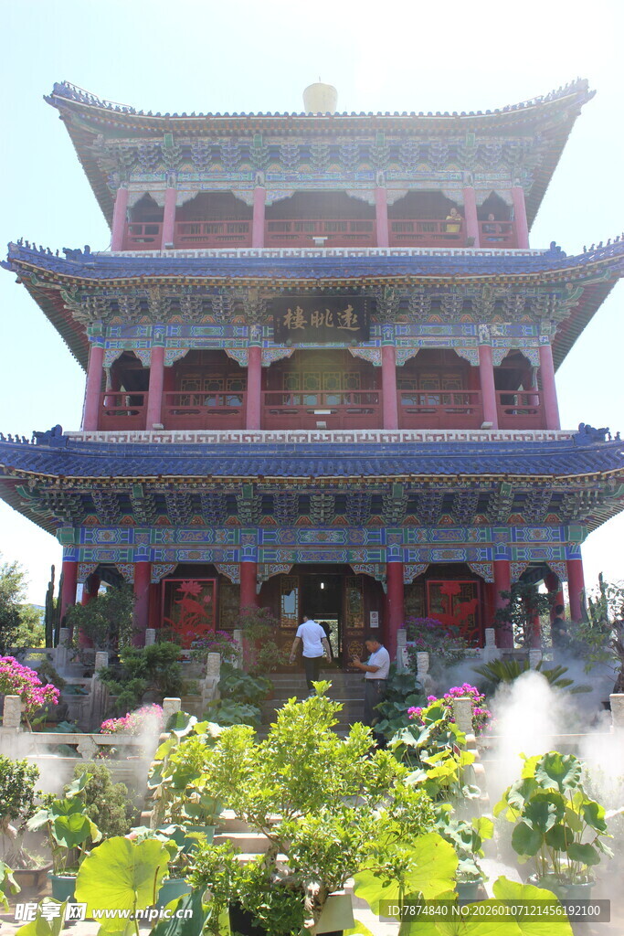 中式古建筑塔楼景观