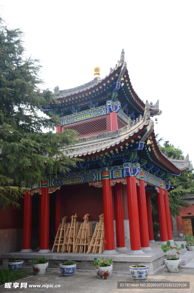 中式古建筑庙宇景观