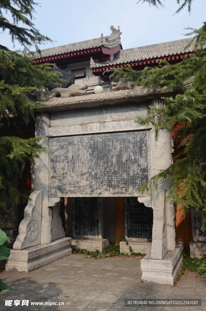 中式古建筑牌坊景致