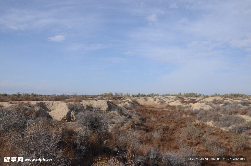 荒凉野外的开阔景象