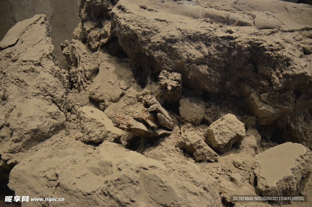 泥土中的古老遗迹