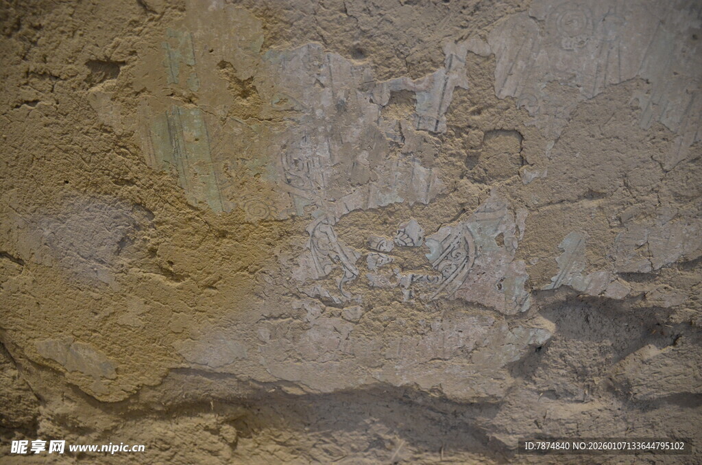 古老墙面纹理特写