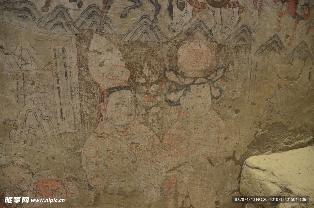 古老斑驳的墙面艺术