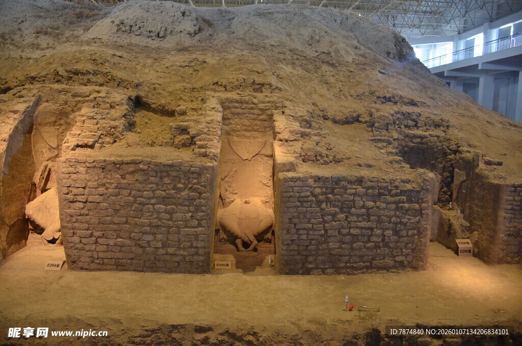 古代遗址考古现场展示