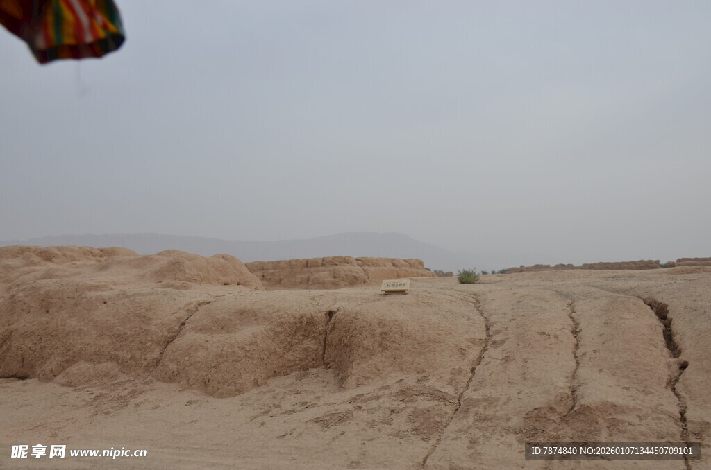 沙漠中的奇特土丘景观